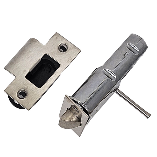 Tubular Privacy Latch with 2 3/4 inch backset.