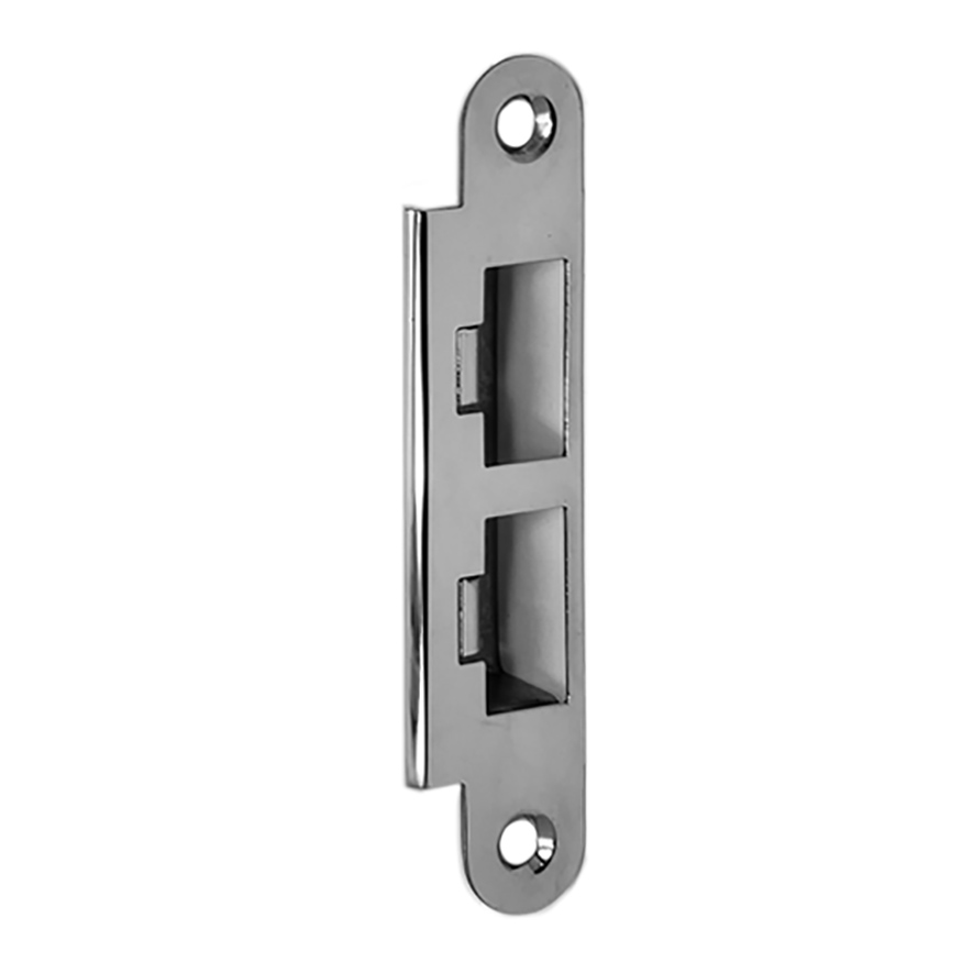 Strike Plate for Swinging Door Trioving / Vingcard Mortise Locks. Polished Stainless Steel