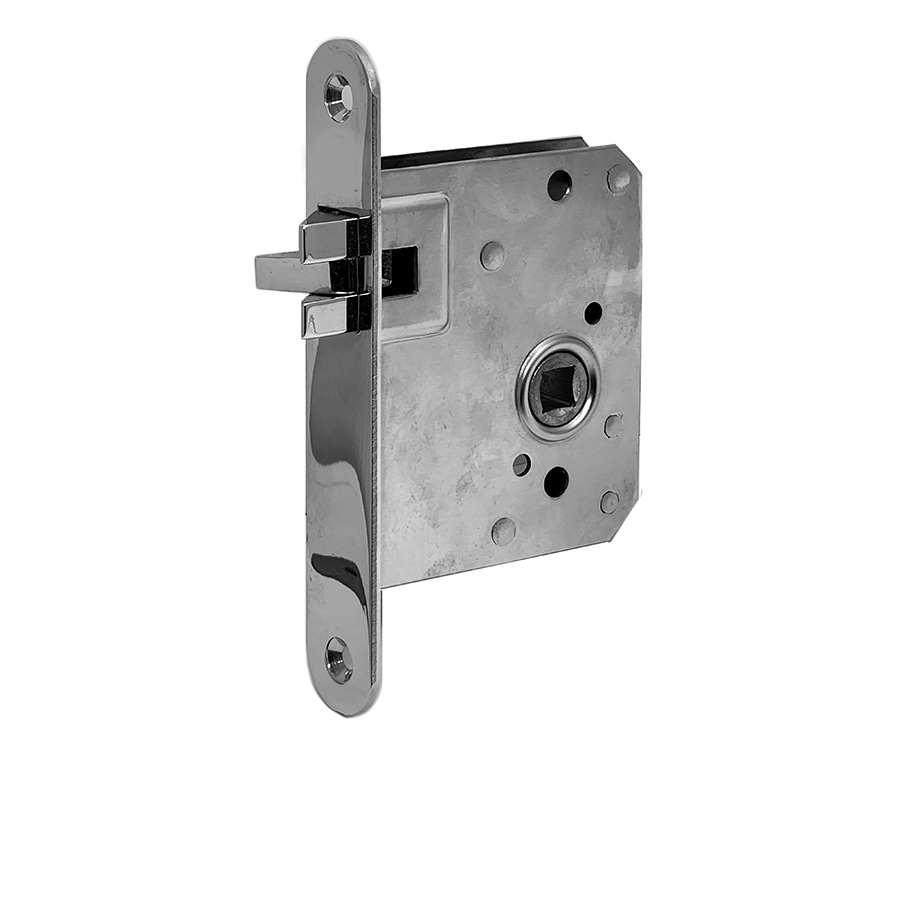 Passage Mortise Lock 55 mm backset. GSV Schwepper and S&B. Half Size .Polished Chrome Plated Brass