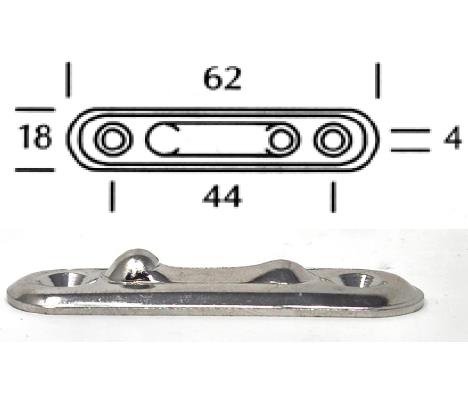 Strike Plate for Cam Operated Locks. 62x18 mm