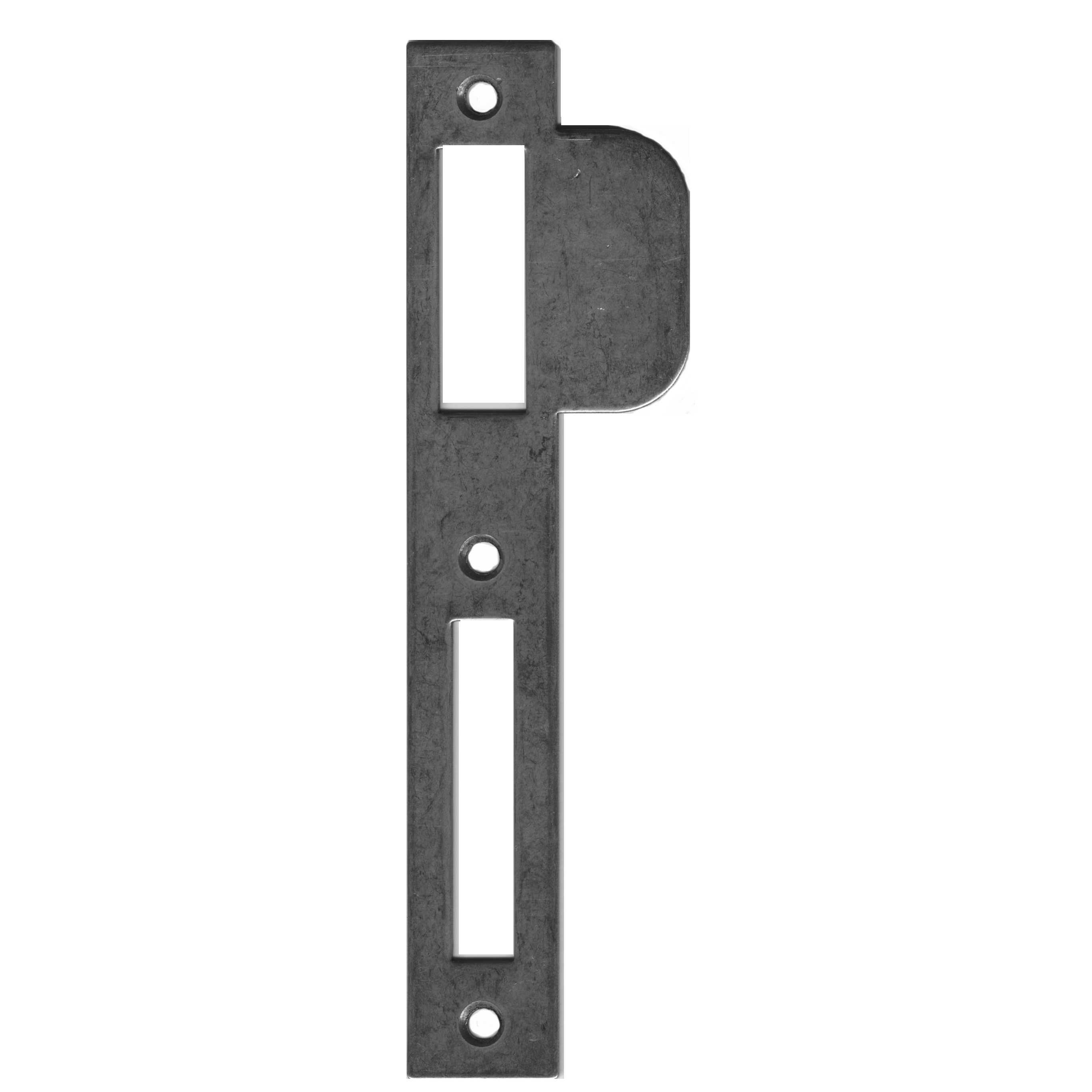 Strike Plate for Narrow Stile Mortise Locks. Polished