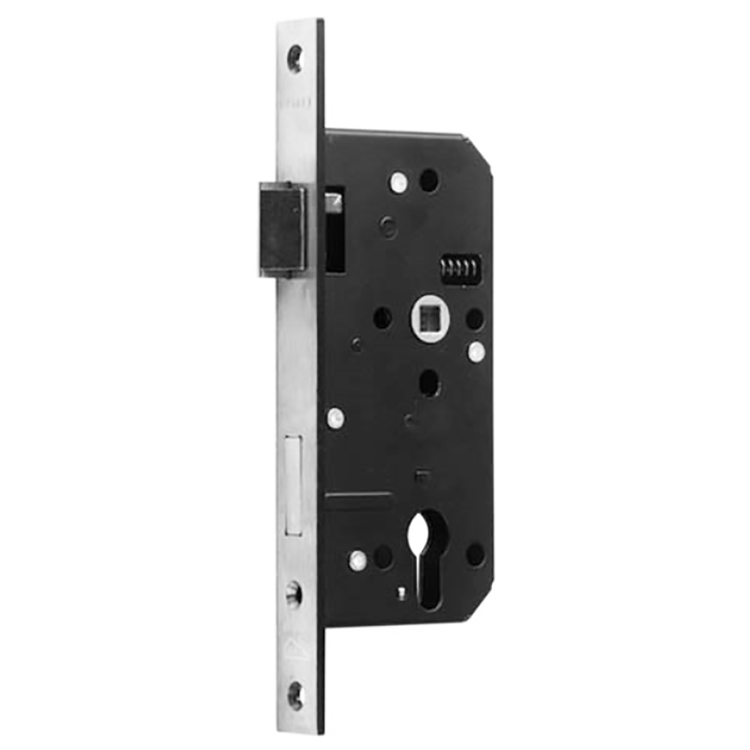 Jado Interior Steel Mortise Lock 55 mm Backset Satin Stainless Steel Finish