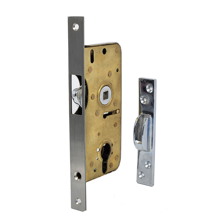 Sliding Entry Mortise lock with 40 mm backset. GSV replacement lock #1069 for profile cylinder