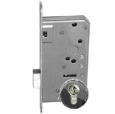 Entry Mortise Deadbolt Lock SET 55 mm backset. GSV Schwepper and S&B. Polished Stainless Steel