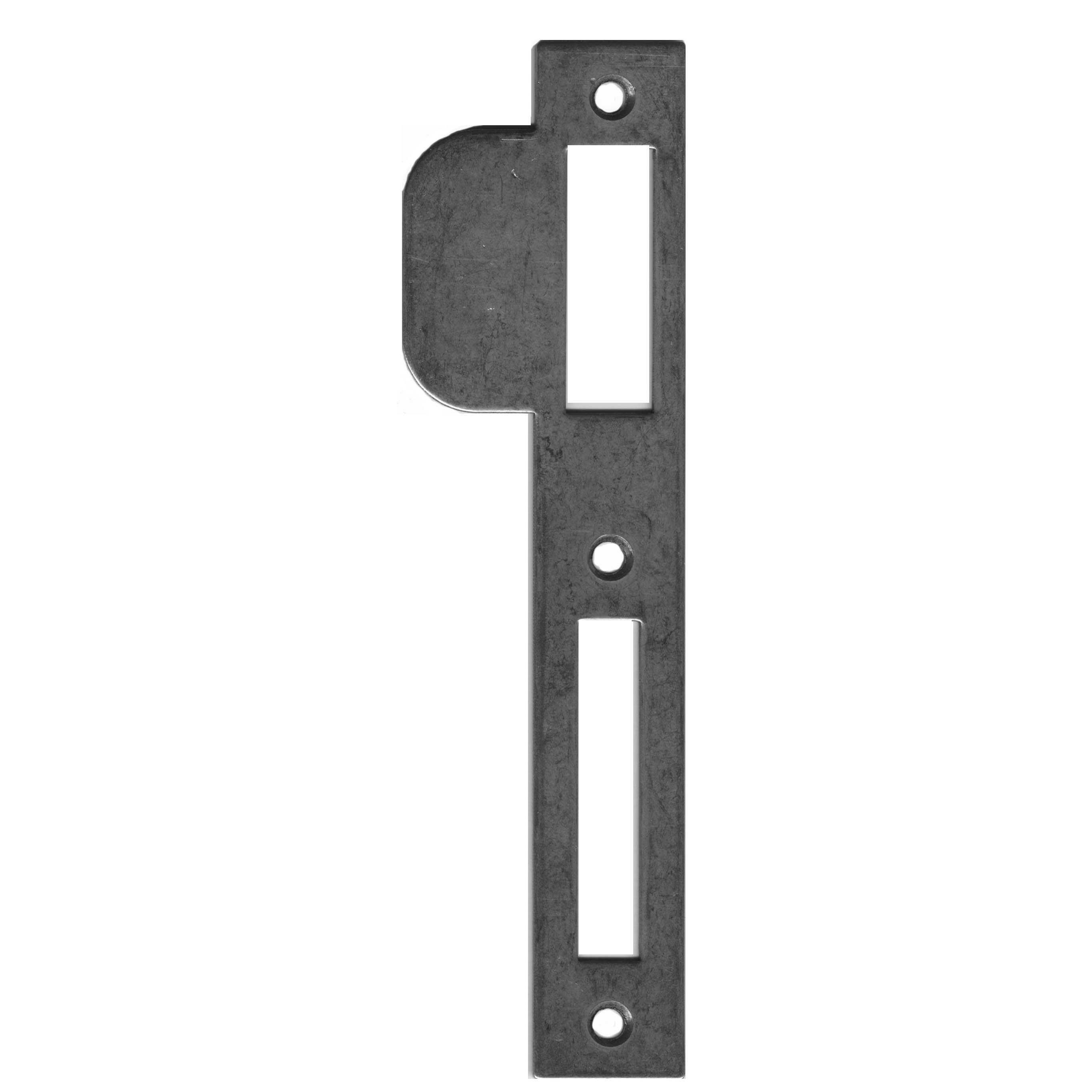 Strike Plate for Narrow Stile Mortise Locks. Satin