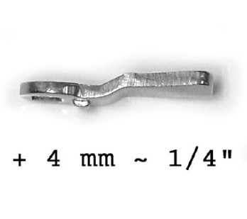 Cam 4 mm offset outward. Brushed 316 stainless steel