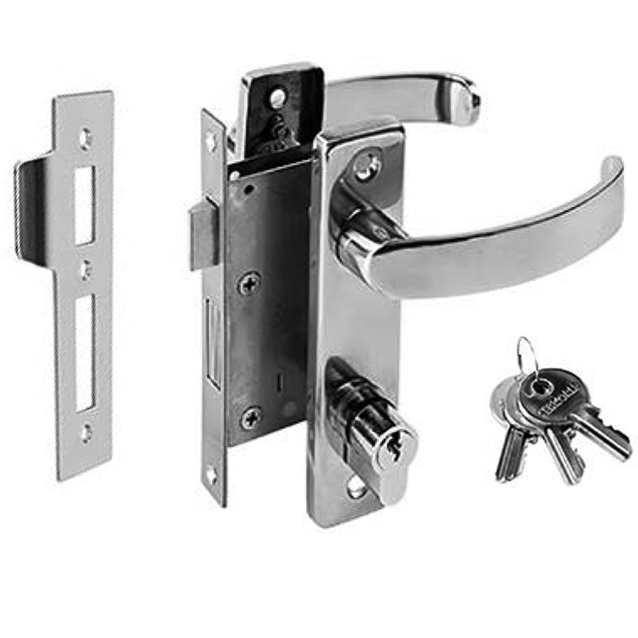 Door Lock with 38 mm or 1 1/2 inch backset  with keys for Small Doors