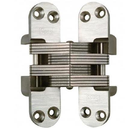 316 Stainless invisible Hinge. Size: 4 39/64 x 3 7/64 inch  Minimum door thickness 2 inch