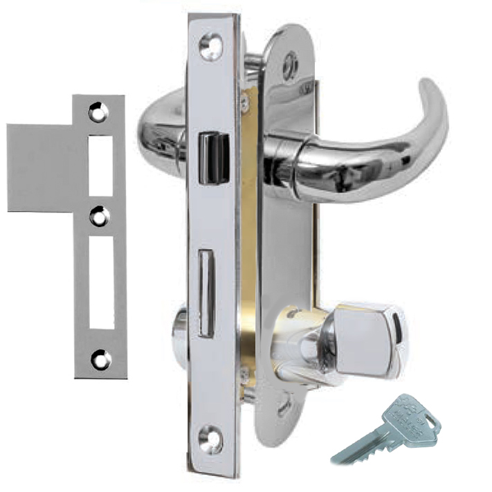 Door Lock 30 mm Backset with Cylinder Key -Thumb-turn Function. SET