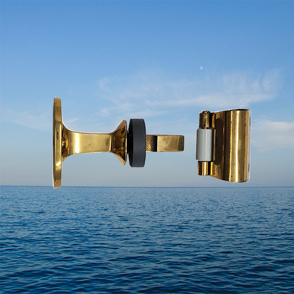 Door holder Clamping Model Distance 70 mm. Polished Brass not lacquered.