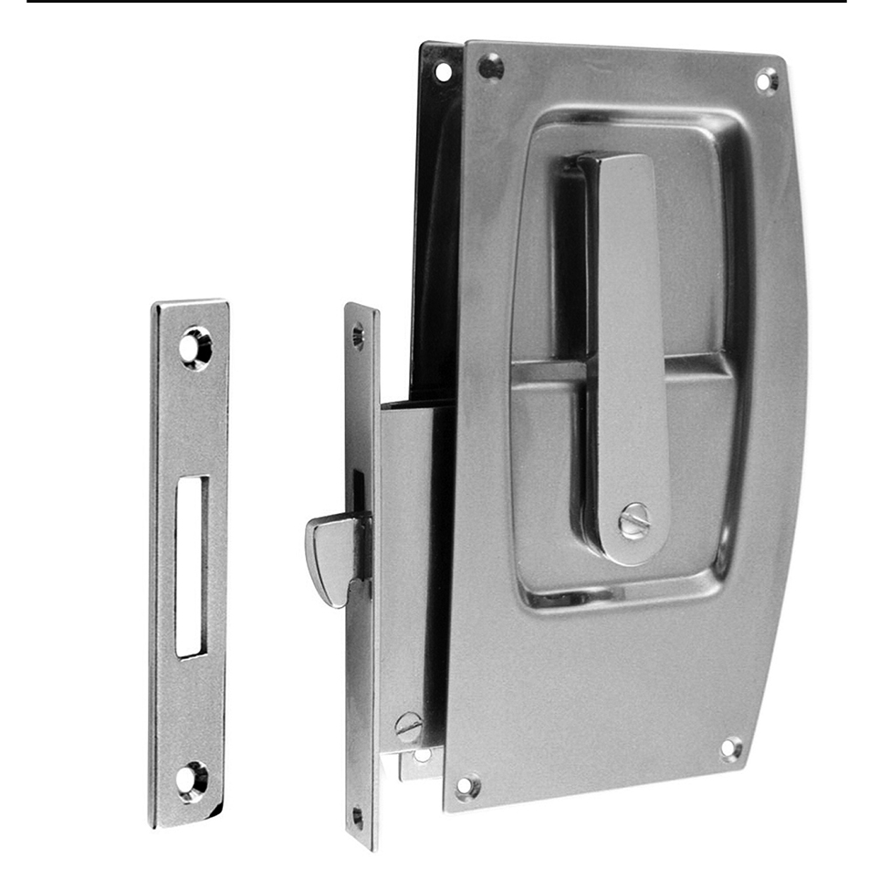 ` Pocket Sliding Door Latch for interior Doors. Minimum Door Thickness 25 mm or 1 inch.