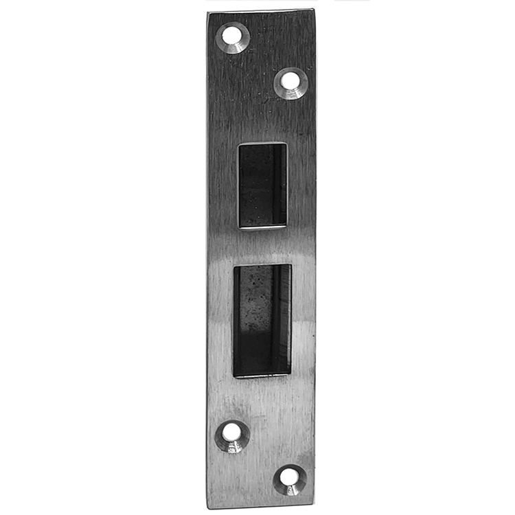 Strike Plate for Sliding Door Lock #11.382. Satin Stainless Steel