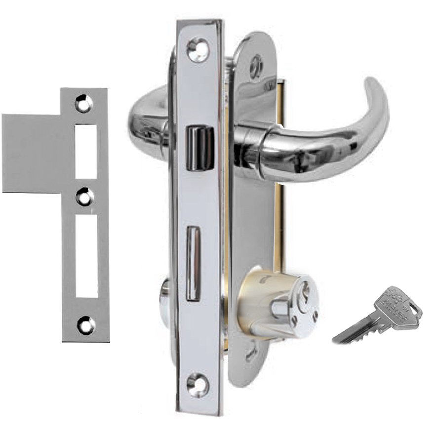 Door Lock 30 mm Backset with Cylinder - Key - Key Function - SET