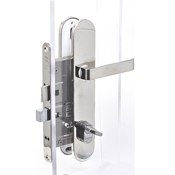 ~ Entry Mortise Lock. Set Complete. 55 mm backset. Heavy Duty. Solid Latch. Mega Yacht Upgrade. Polished Stainless Steel
